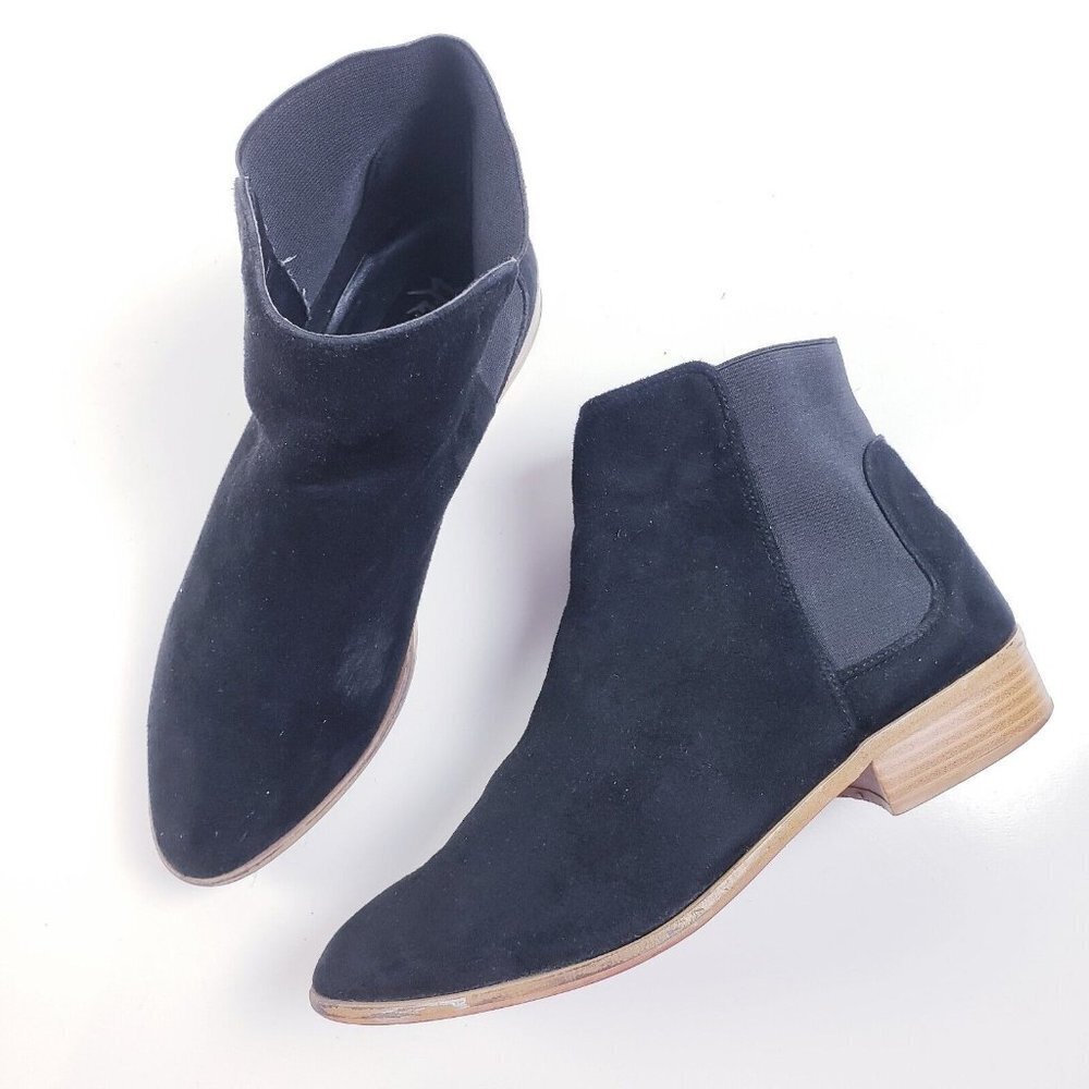 LFL by Lust for Life Women's Chelsea Ankle Boot Bootie 9 Black Fabric Pull On